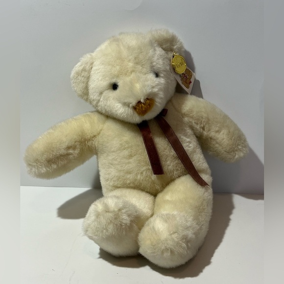 Vintage Flomo Friends Forever Beige Tan Teddy Bear 15” Plush Has Tags - Picture 1 of 13